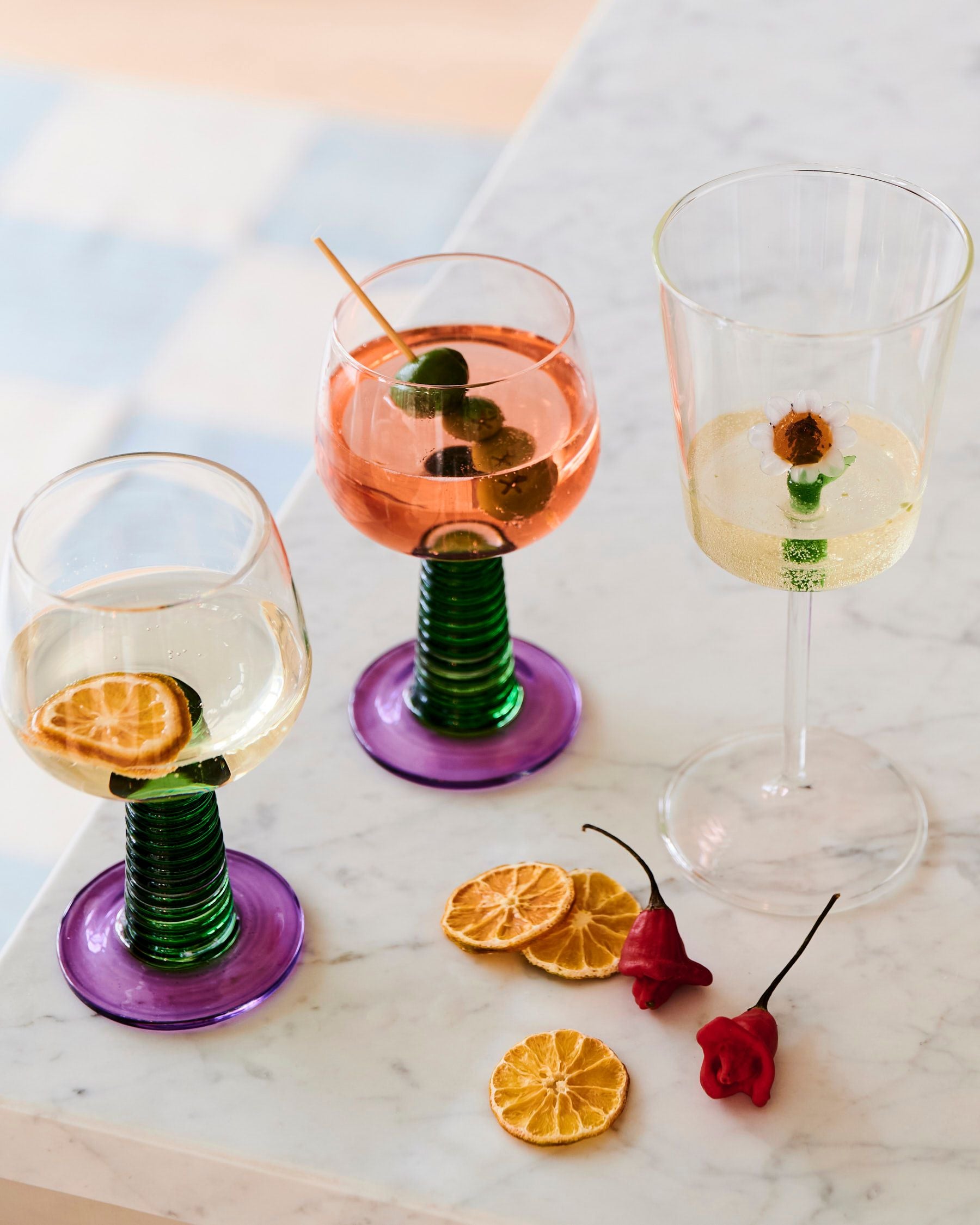 Garden Party Stalk Wine Glass 2P