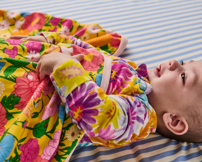 Follow The Sun Yellow Organic Cotton Snuggle Blanket