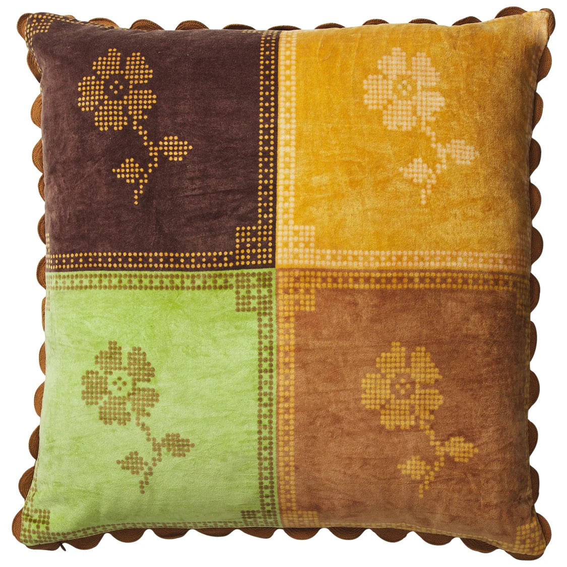 Bonny Reversible Velvet Cushion - Tigers Eye