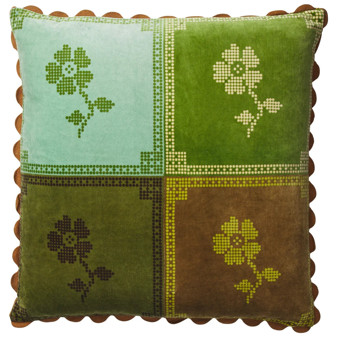 Bonny Reversible Velvet Cushion - Tigers Eye