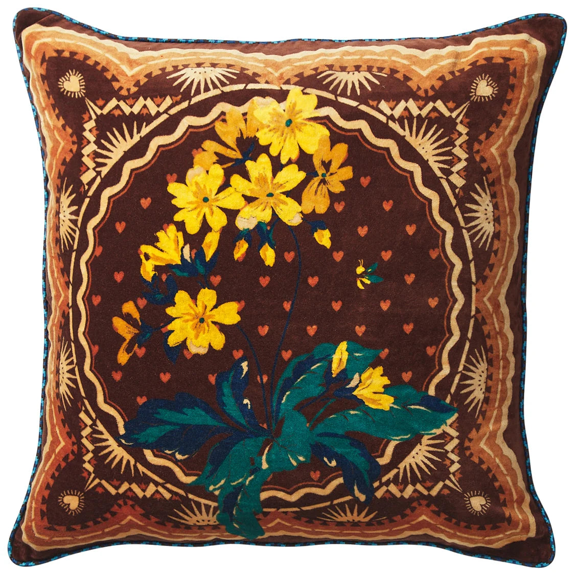 Marnie Velvet Cushion - Umber