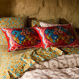 Magnolia Cotton Sheets - Turquoise Queen