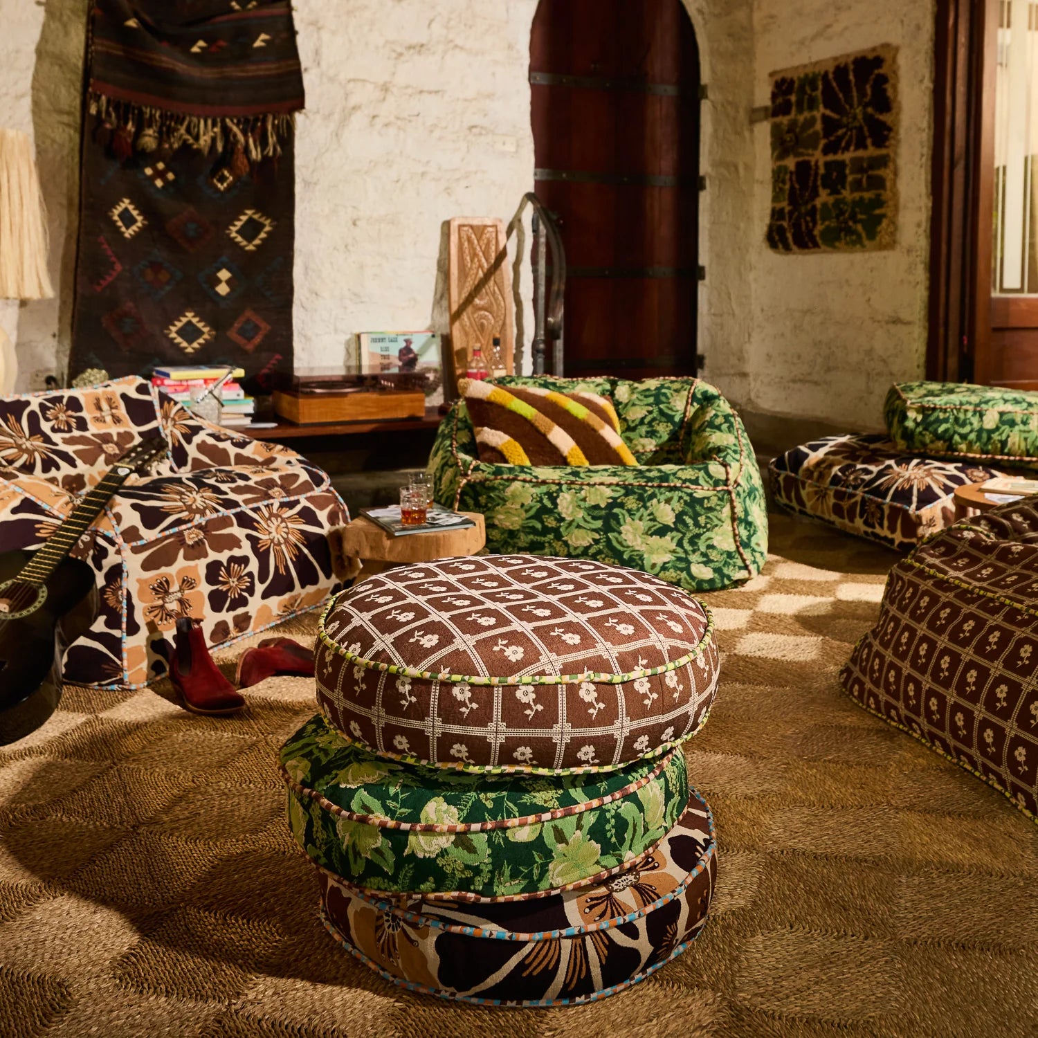 Bonny Jacquard Round Floor Cushion