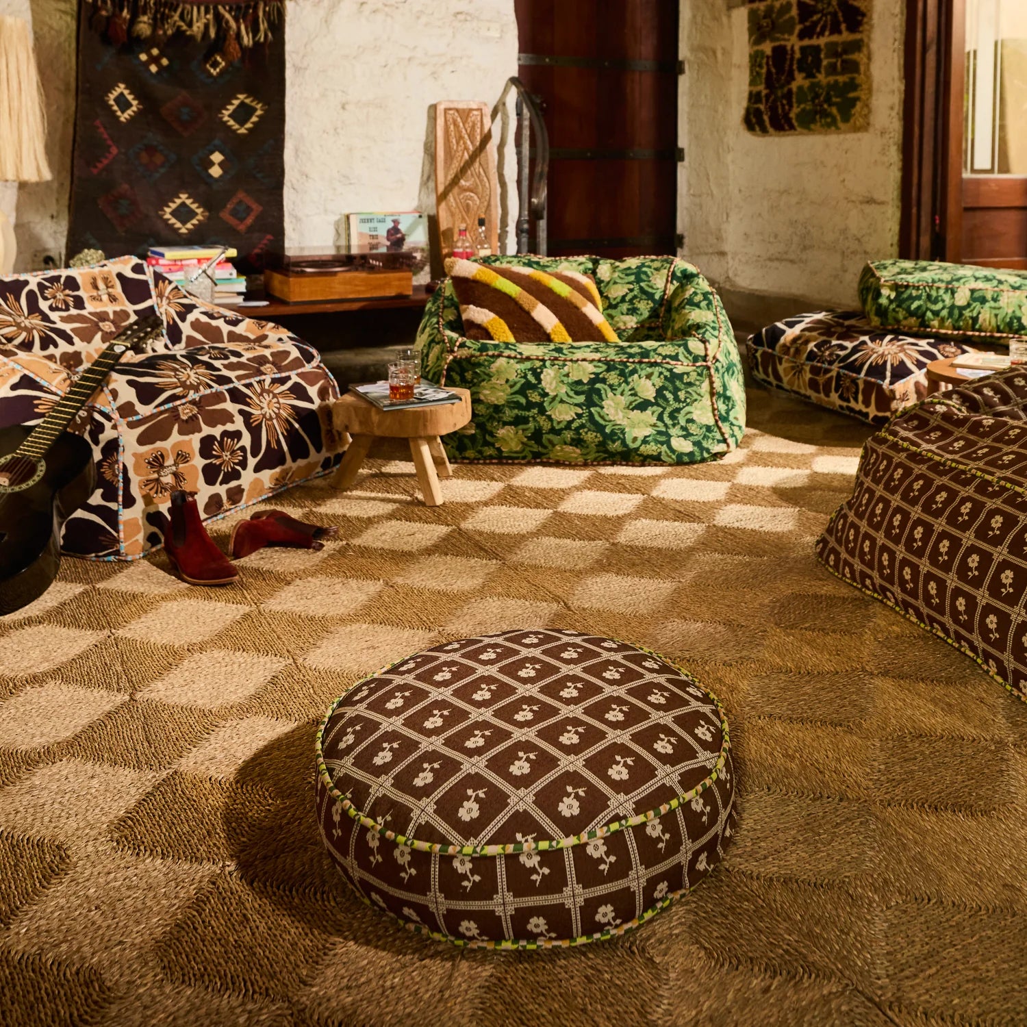 Bonny Jacquard Round Floor Cushion
