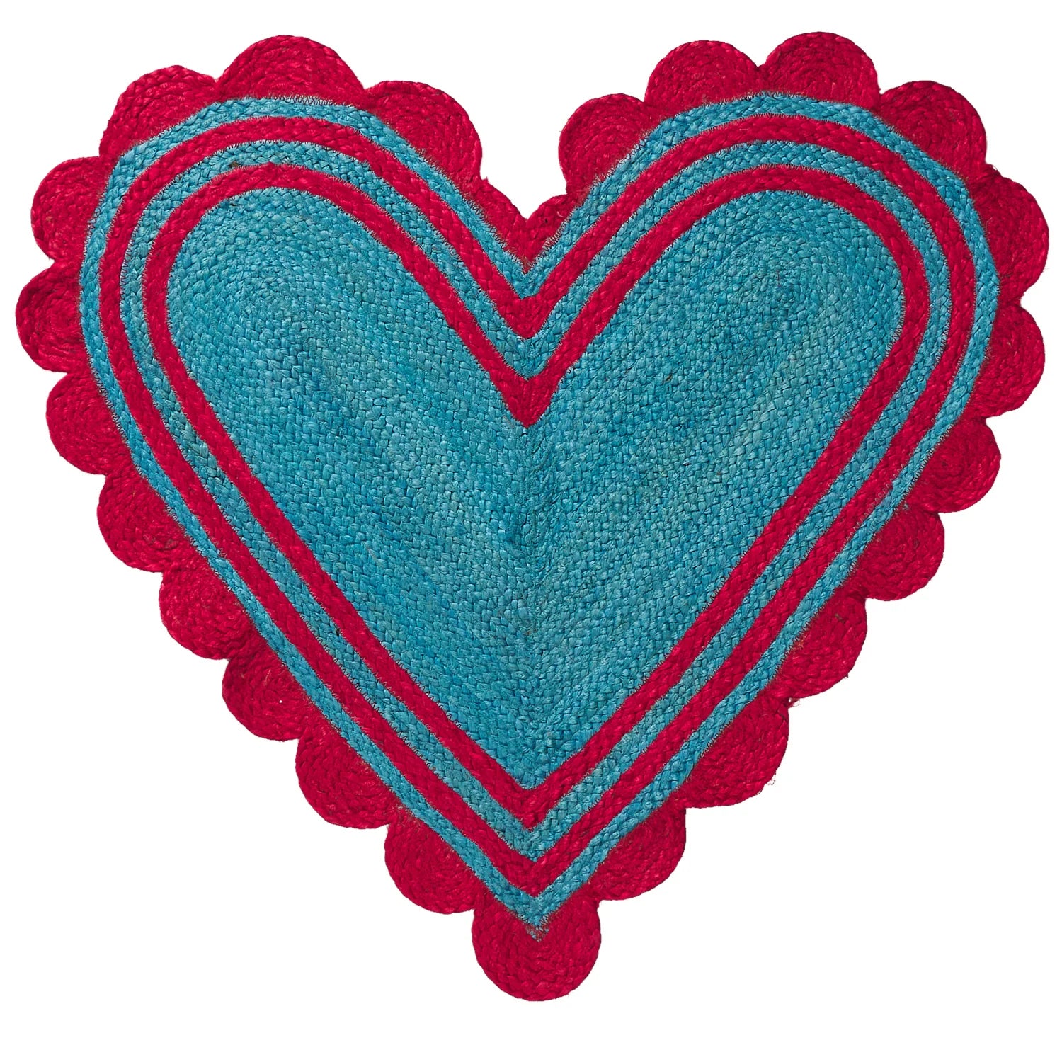 Mavis Jute Mat - Turquoise