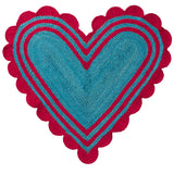 Mavis Jute Mat - Turquoise
