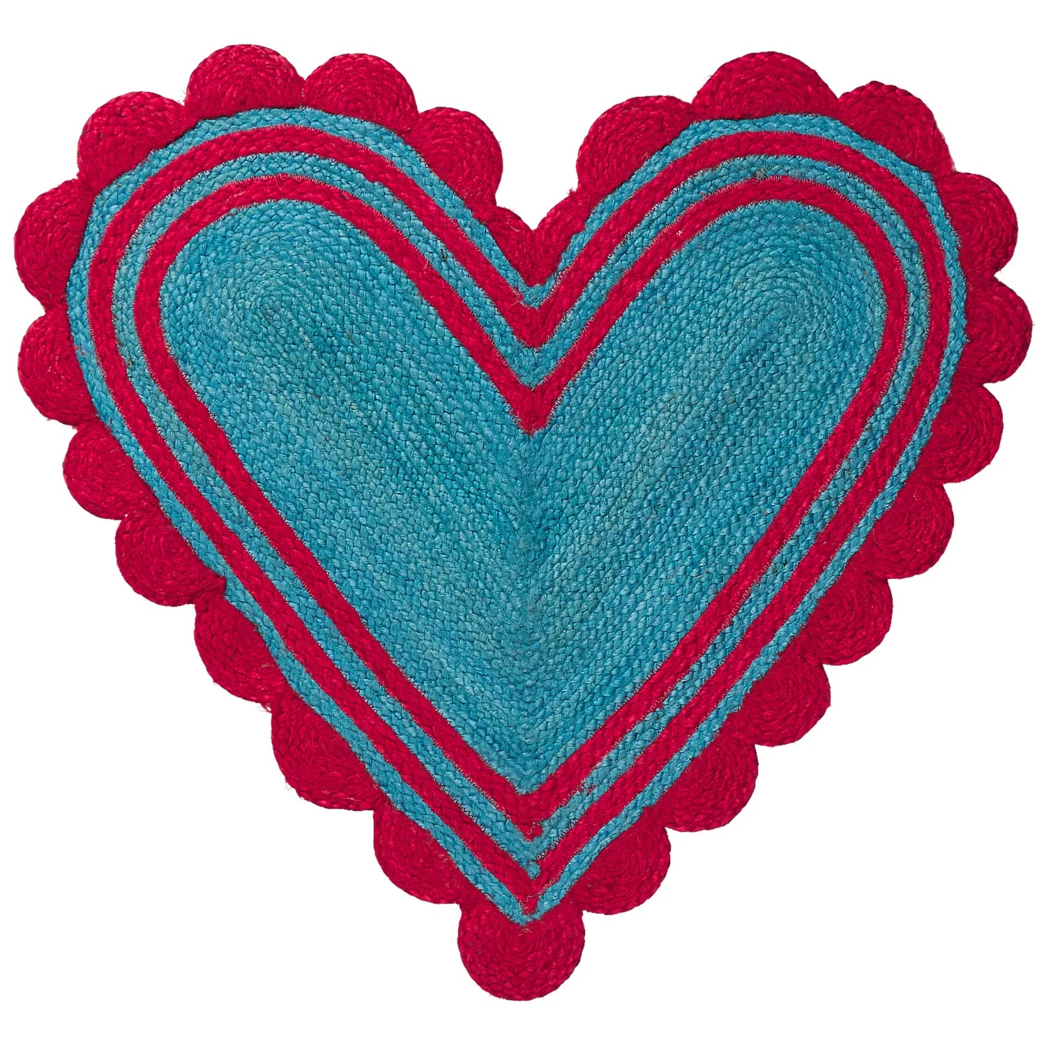 Mavis Jute Mat - Turquoise