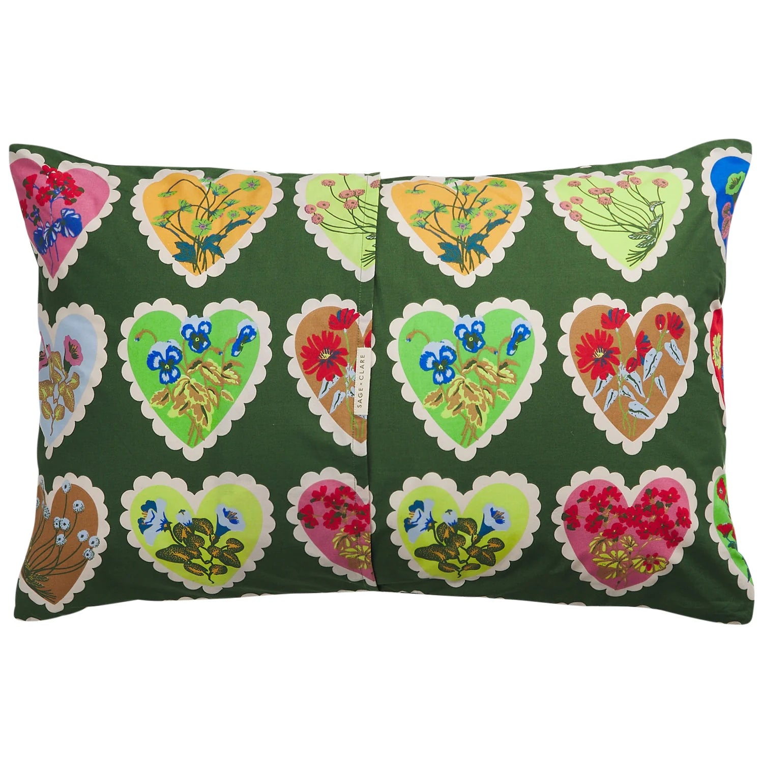 Loretta Cotton Pillowcase Set - Hunter Green Standard