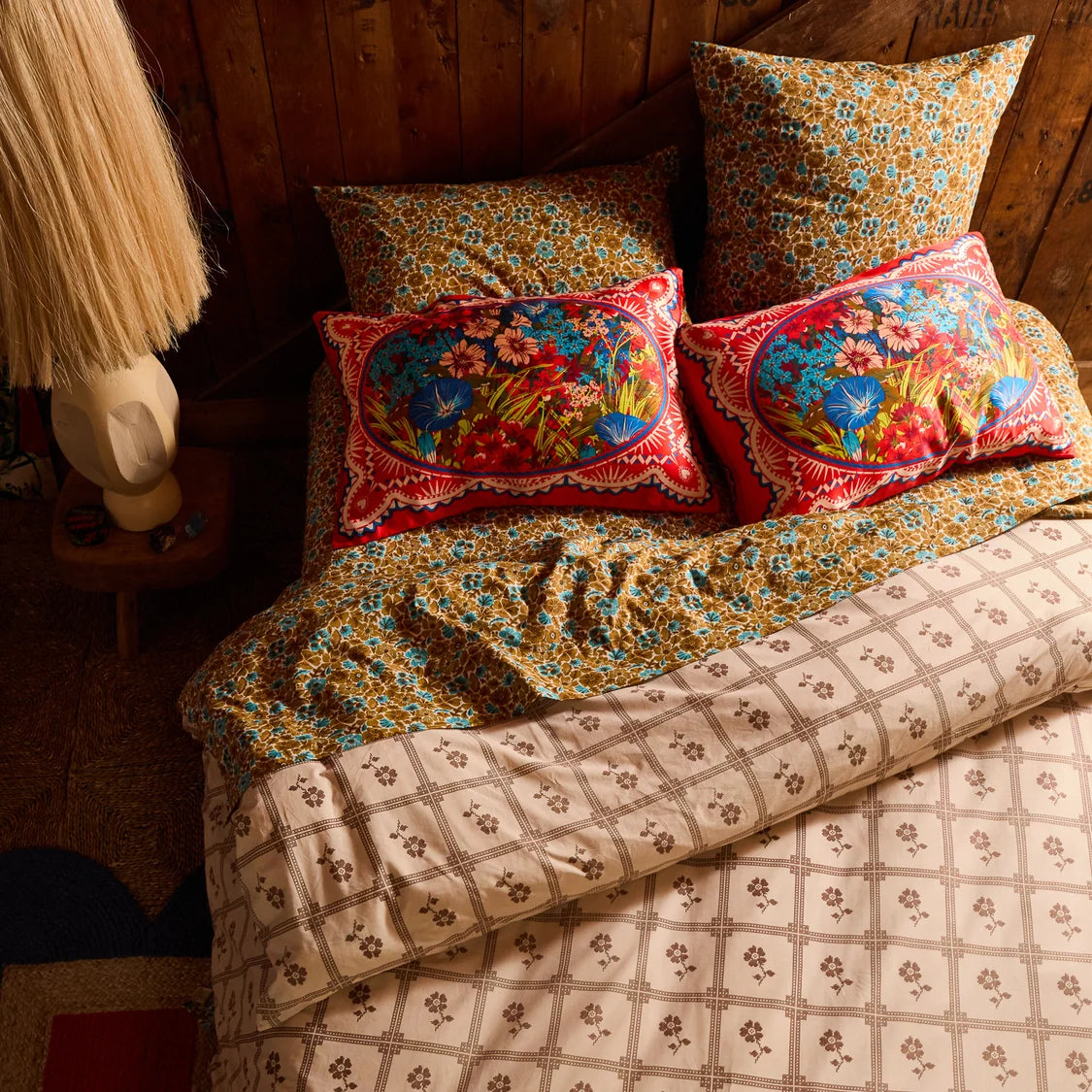 Magnolia Cotton Pillowcase Set - Turquoise