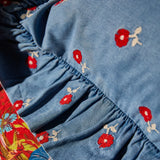 Anneliese Ruffle Pillowcase - Poppy