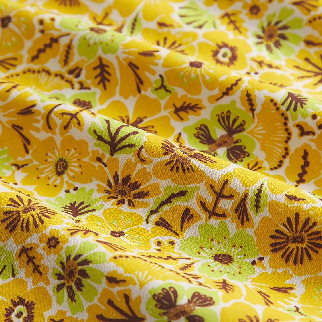Magnolia Cotton Pillowcase Set - Ochre
