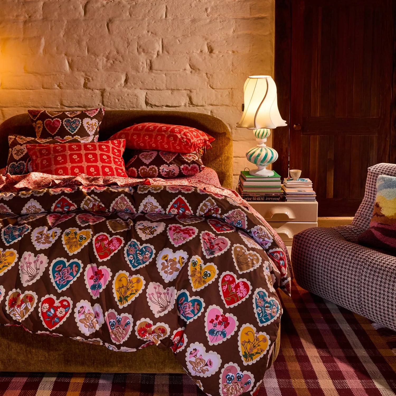 Loretta Cotton Quilt Cover - Umber