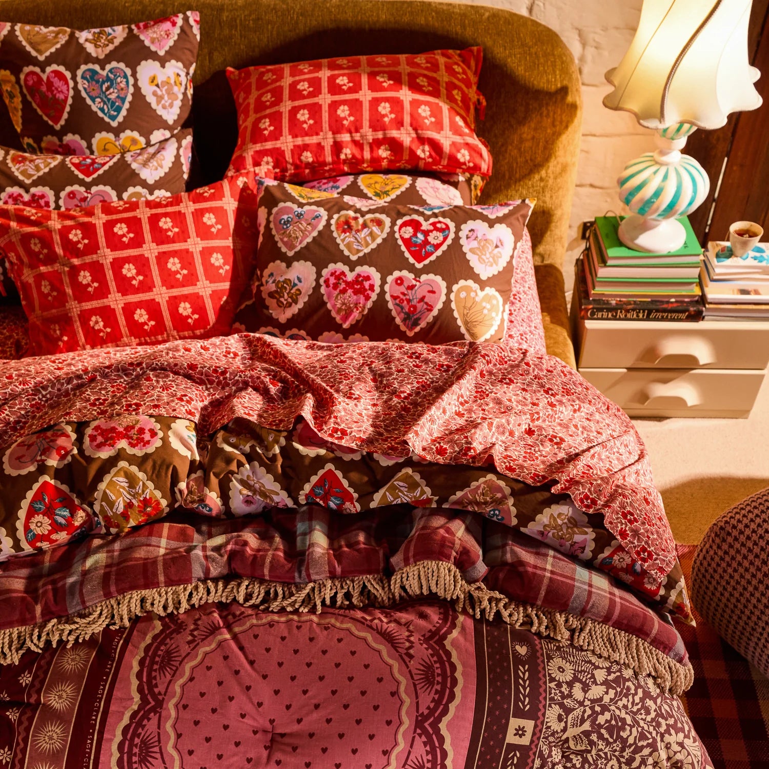Loretta Cotton Pillowcase Set - Umber Standard