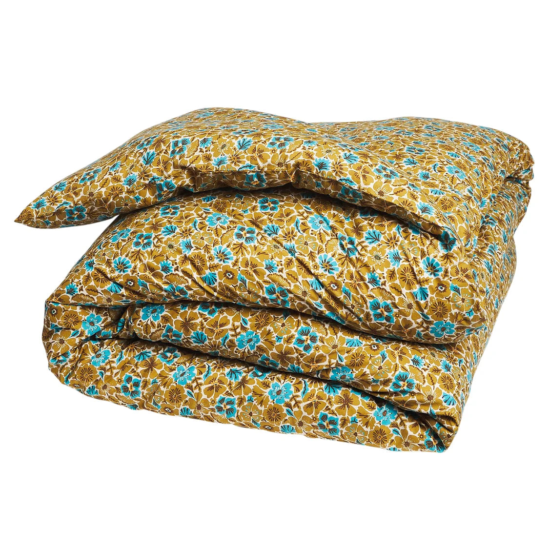 Magnolia Cotton Quilt Cover - Turquoise King