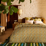Magnolia Cotton Quilt Cover - Turquoise King