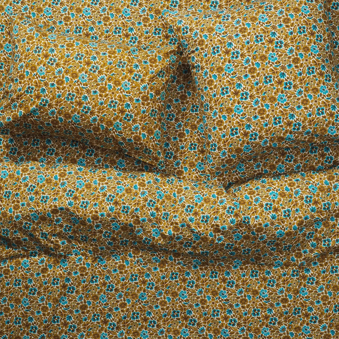 Magnolia Cotton Quilt Cover - Turquoise King