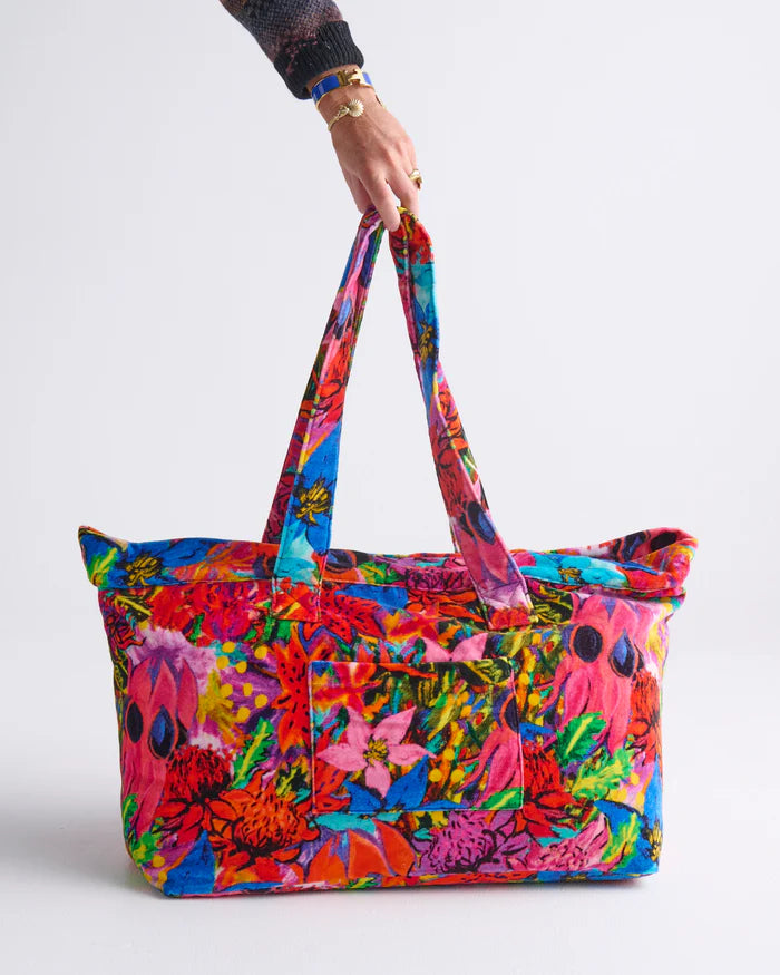 Kip&Co x Jenny Kee Growing The Peace Velvet Oversized Bag