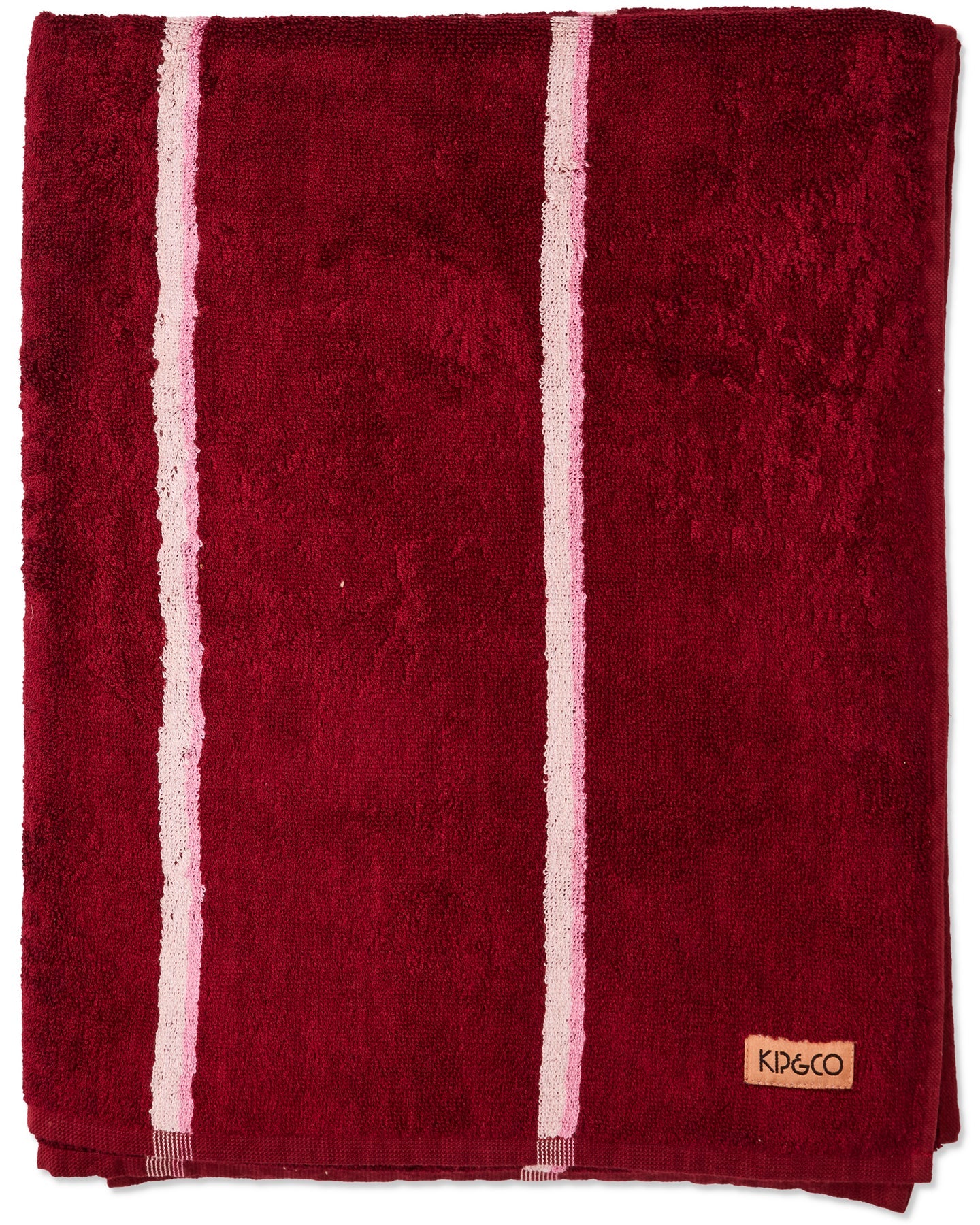 Ruby Rose Stripe Bamboo Terry Bath Towel