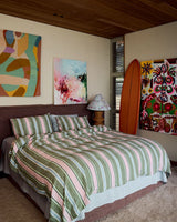 Cactus Stripe Linen Pillowcases 2P Set
