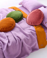 Peach Pie Velvet Pea Cushion