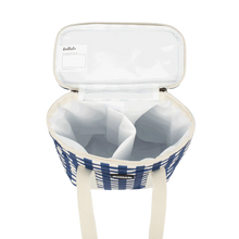 Load image into Gallery viewer, Wine Cooler Bag Blue Check
