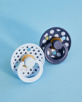 Studio Polka Pacifier 2pk - Baby Blue/Steel Blue