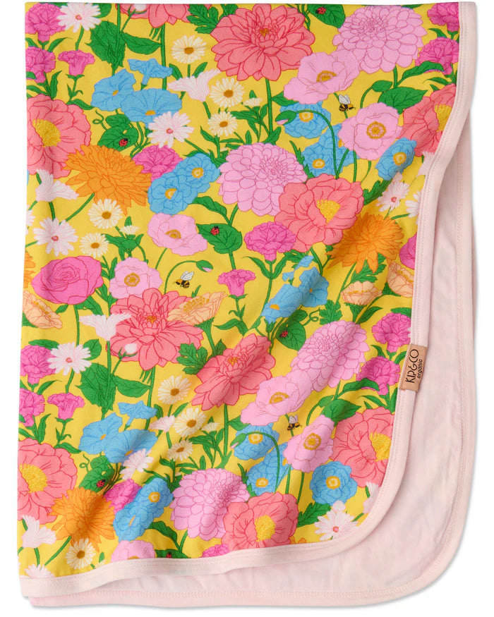 Follow The Sun Yellow Organic Cotton Snuggle Blanket