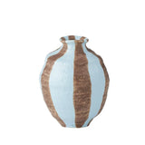 Ligne Ceramic Vase - Sky/Choc 13x15cm