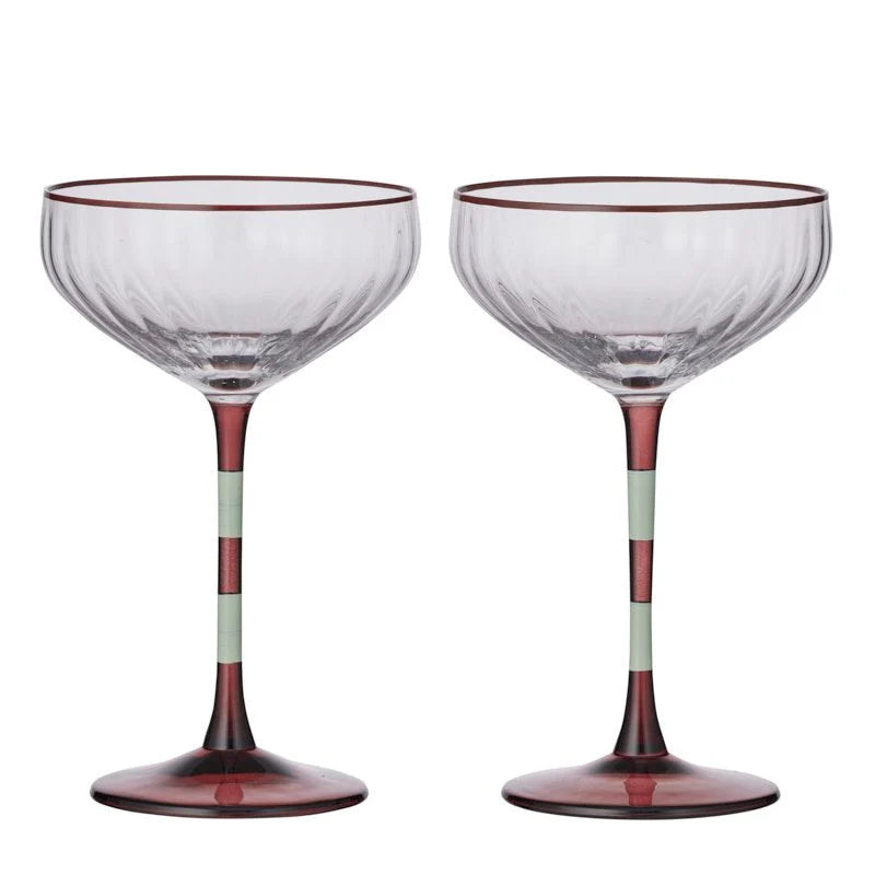 Lena Set of 2 Glass Coupe