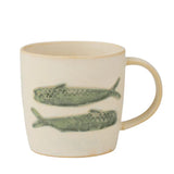 Riva Ceramic Mug Ivory/Green