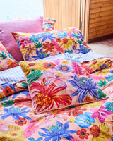 Wild Flowers In Bloom Embroidered Cushion