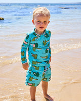 Crocodile Rock Green Rash Vest