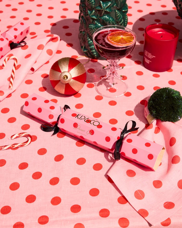 Polka Dot Pink Eco Satin Eye Mask