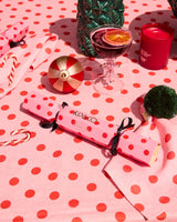 Polka Dot Pink Eco Satin Eye Mask