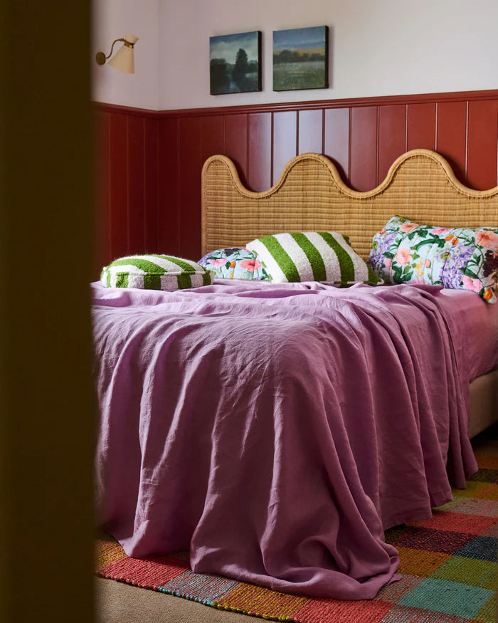 Wisteria Linen Flat Sheet