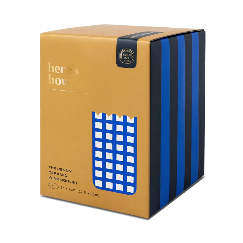 Penny Ceramic Wine Cooler in Cobalt