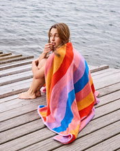 Load image into Gallery viewer, Surfs Up Terry Beach Towel
