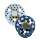 Studio Polka Pacifier 2pk - Baby Blue/Steel Blue