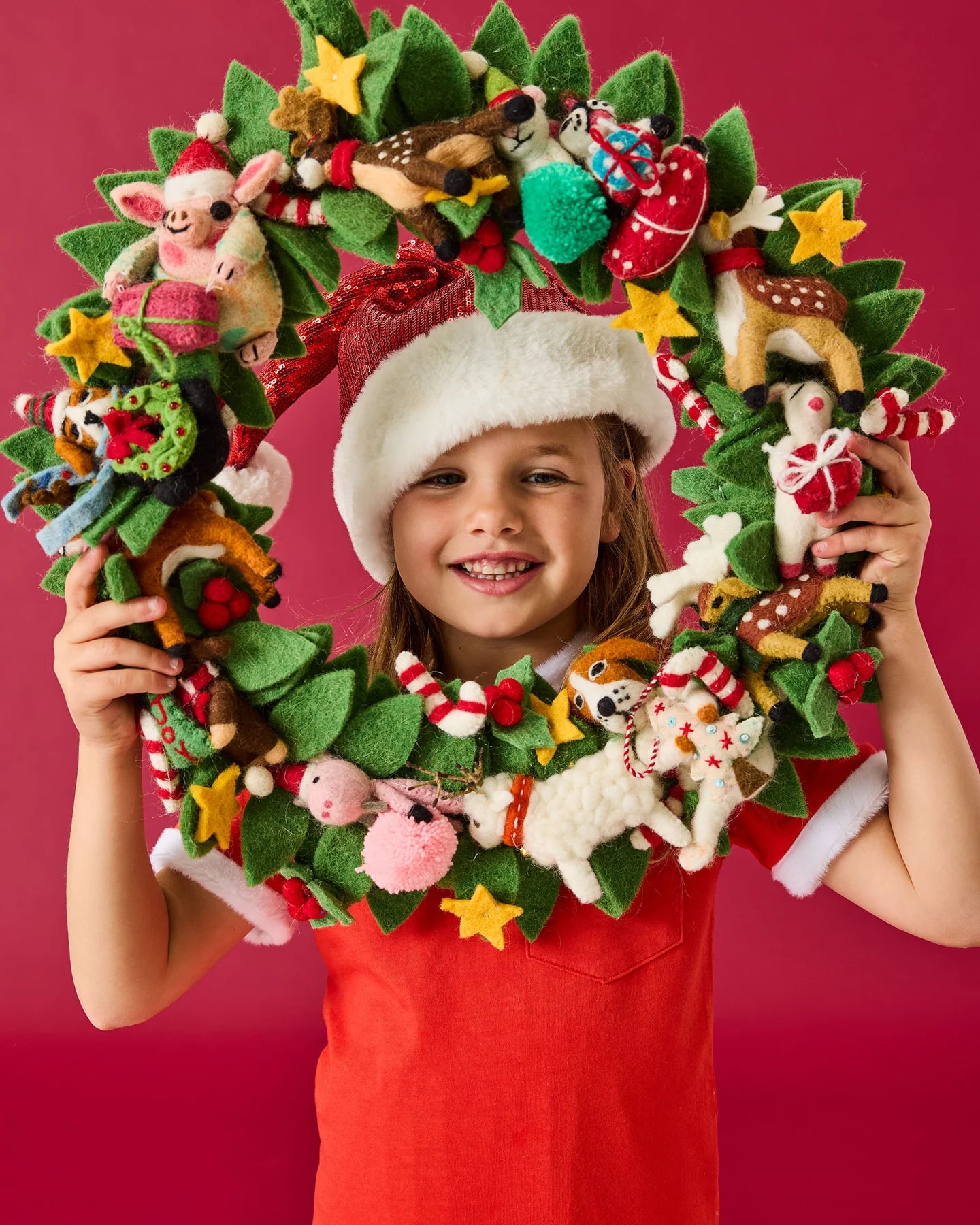 Felted Wool Christmas Wreath