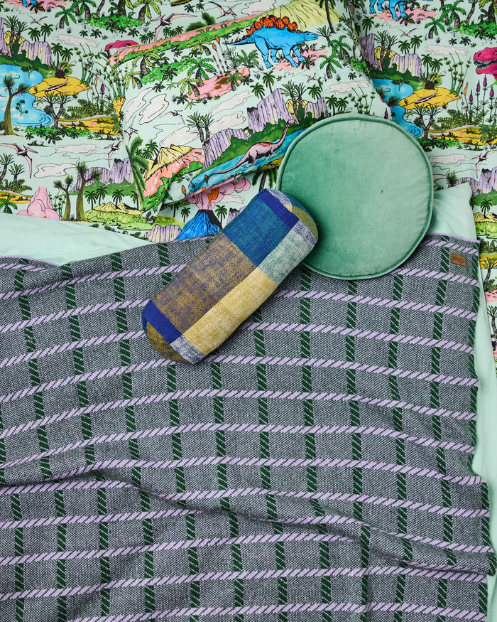 The Alpine Violet Check Blanket