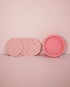 Silicone Unbreakable Coasters - Flamingo + Lotus