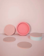 Load image into Gallery viewer, Silicone Unbreakable Coasters - Flamingo + Lotus
