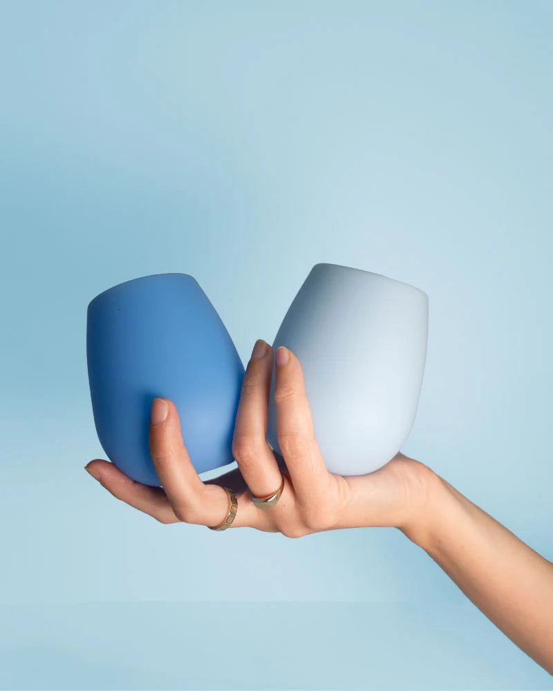 Silicone Unbreakable Glasses - Sky + Kingfisher