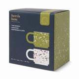 The Simon Set of 2 Espresso Cups - Cream + Olive