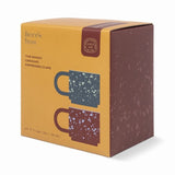 The Simon Set of 2 Espresso Cups - Burgundy + Navy