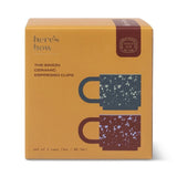 The Simon Set of 2 Espresso Cups - Burgundy + Navy