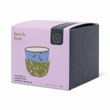 The Bella Set of 2 Dipping Bowls - Blue + Olive Splatter