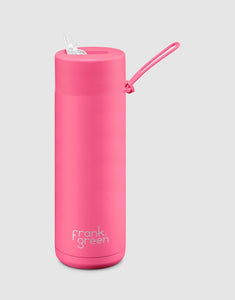 Frank Green 595ml Ceramic Bottle - Neon Pink