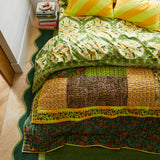 Clarice Patchwork Bedcover - Key Lime