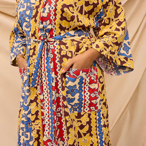 Thea Cotton Robe - Vermillion